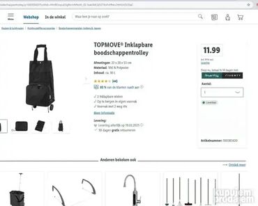 Ostali proizvodi za kuću: SUPER AKCIJA #2241 Sklopiva torba za pijac na točkiće; TOPMOVE — 5