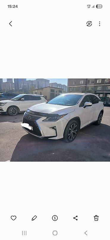 Lexus: Lexus RX: 2019 г., Автомат, Бензин, Кроссовер — 2