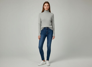 szmaragdowy sweter: Sinsay, Sweter damski, rozmiar M