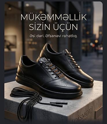 ayaqqabı 38: Əsl dəridən hazırlanmış klassik qara kişi ayaqqabısı. Zərif və minimal — 1