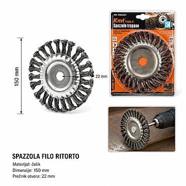 KMT Upletena žičana četka – 150 mm (SKU: 9363547, EAN: ) Opis: -