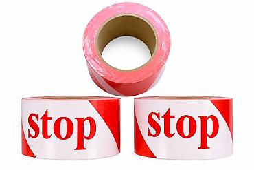 STOP xəbərdarlıq lentləri 7sm eni uzunu 200 metr - Material: möhkəm