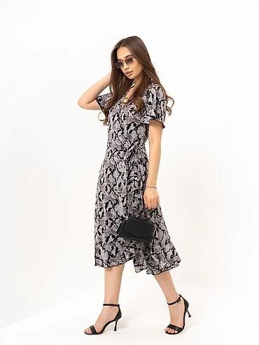 Повседневные платья: Повседневное платье, Made in KG, Лето, Длинная модель, Вискоза, На запах, Все размеры — 4