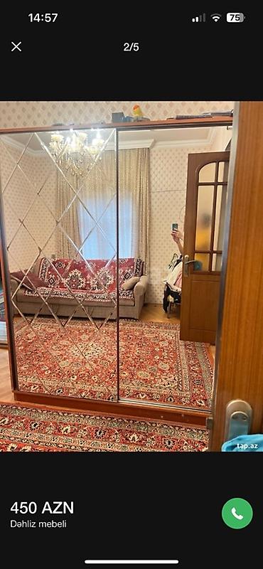 трюмо в прихожую: Dəhliz mebeli – sürgülü güzgülü şkaf komplekti - 3 bölməli, sürgülü — 3
