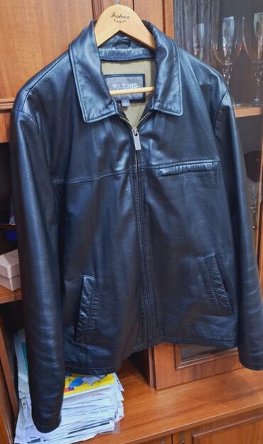 Мужская куртка, Кожаная, Осенняя, 2XL (EU 44)