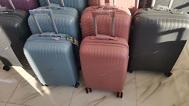 Çamadanlar: Silikon 3lü dəst endirimli çamadanlar Dəst olaraq endirimlə satılır — 21