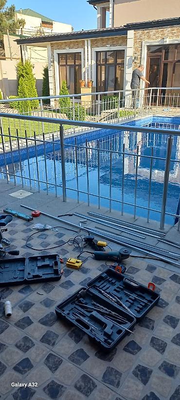 balkon stollari: Alüminium məhəccər və balkon tutacaqları – istehsal və quraşdırma - — 1