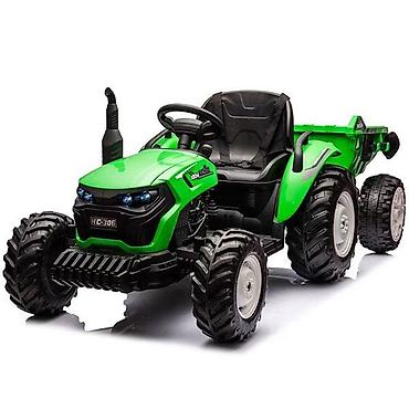 oversize dzemperi: Dečiji električni traktor sa prikolicom i daljinskim upravljačem – — 3
