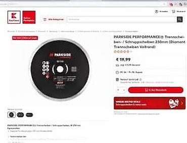 Rezne i brusne ploče: PARKSIDE Performance dijamantski rezni disk – pun rub, za pločice i — 5