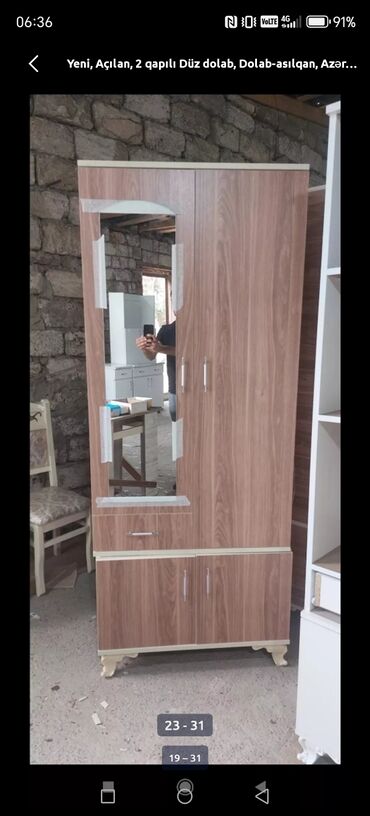Dolablar: Yeni, Açılan, 2 qapılı Düz dolab, Dolab-asılqan, Azərbaycan — 30