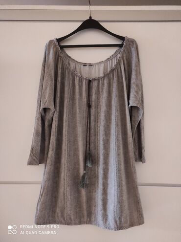 bela satenska kosulja: XL (EU 42), Viscose, color - Grey