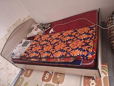bed sheets: Односпальная кровать, Б/у, С матрасом, длина - 200 см — 3