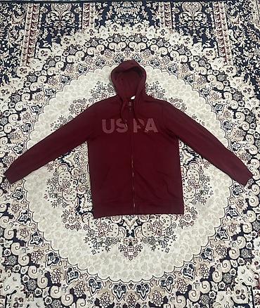 nike tech flece: Мужская толстовка, S, Us Polo Assn, Б/у, цвет - Красный — 1