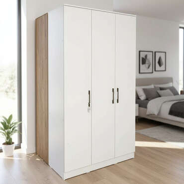 домашняя горка: Шкаф распашной Феликс F003 – трехдверный (Белый) Трёхдверный распашной