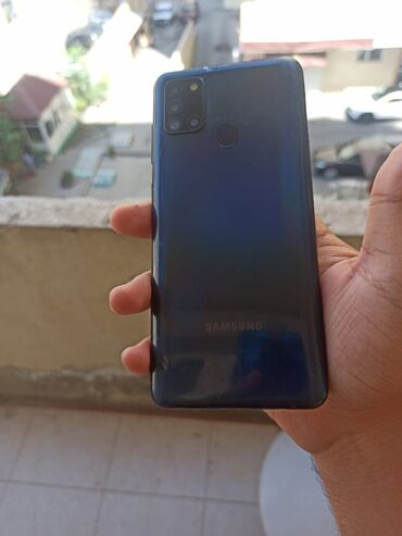 samsung e 2530: Samsung Galaxy A21S, 64 GB, rəng - Göy, Barmaq izi