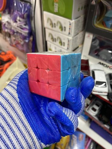 3d пластик: Кубик-головоломка 3x3 без наклеек. Яркая классическая головоломка с — 1