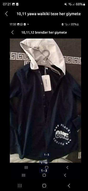 Uşaqlar üçün digər geyimlər: Uşaq geyimləri dəsti - Mavi, yumşaq və tüklü parça ilə xalat – — 18