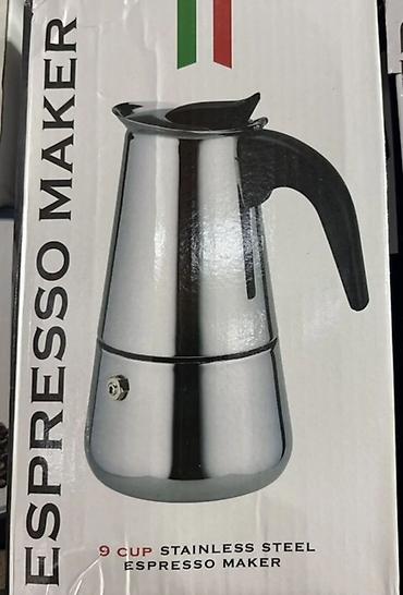 samavar tok: Yeni, rəng - Gümüşü, Qəhvədan, Qeyzer, Paslanmayan polad, 0,5 bucket volume l, İtaliya — 3