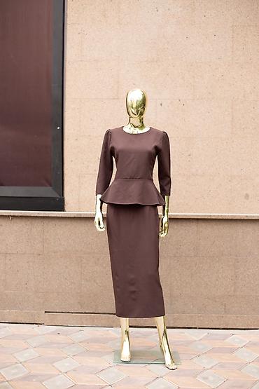 seks shop: Повседневное платье, Made in KG, Осень-весна, Длинная модель, S, M, L — 3
