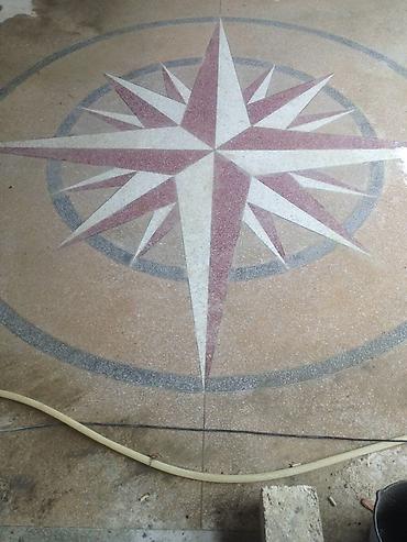Beton işləri: Teras, həyət və pilləkənlər üçün mozaik-beton döşəmə işləri. - — 8