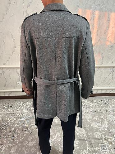 обмен одеждой: Мужское пальто, M, Zara, Б/у, цвет - Серый, Платная доставка — 4