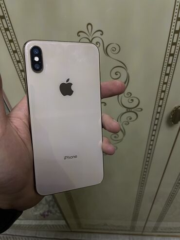 ayfon 50: IPhone Xs Max, 64 GB, Qızılı, Face ID, Simsiz şarj, Sənədlərlə