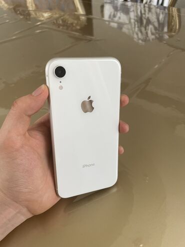 iphone 15 pro max бишкек: IPhone Xr, Колдонулган, 128 ГБ, Ак, Коргоочу айнек, Каптама, 82 %