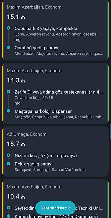 barista part time: Maxim Ve Omega .Taksi Profili Arendaya Verilir. isteyenler elaqe — 5