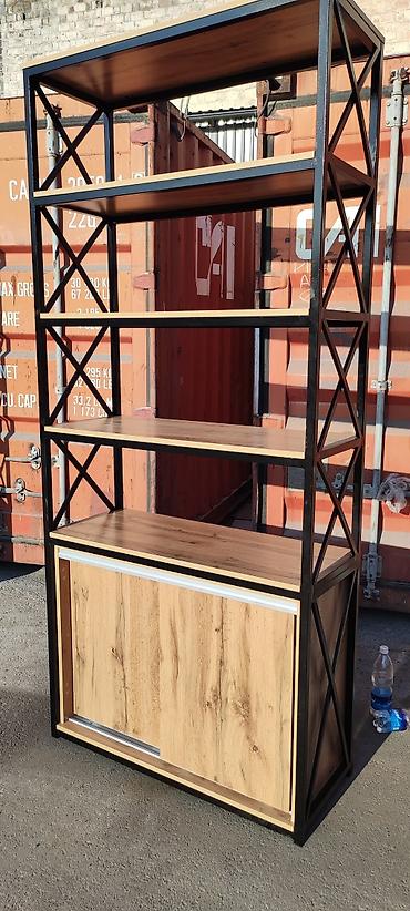 Этажерки для кухни: Стеллаж с шкафом
Стеллаж подойдёт для магазина и для дома и офисов — 7