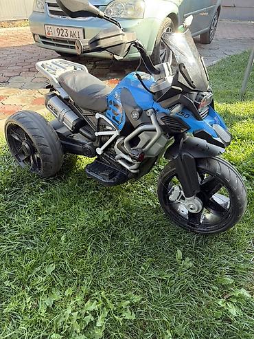 Детский электромотоцикл-трицикл в стиле BMW GS, с двумя задними