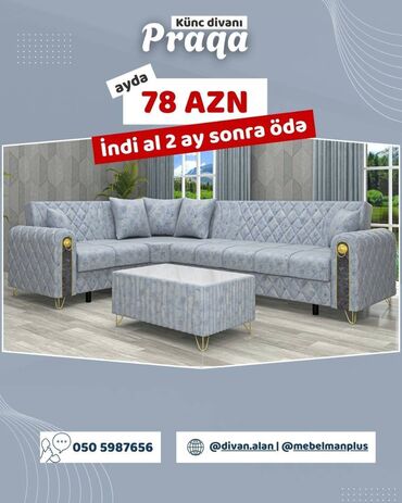 Divanlar: Künc divan, Yeni, Açılan, Bazalı, Parça, Çatdırılma yoxdur — 14