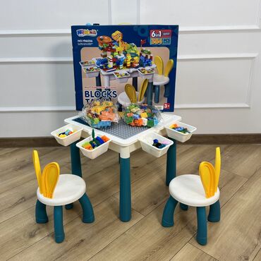 вещи для спорта: 🧱 Игровой стол-конструктор 6в1 — 304 детали! 👶 Подходит для детей от 3