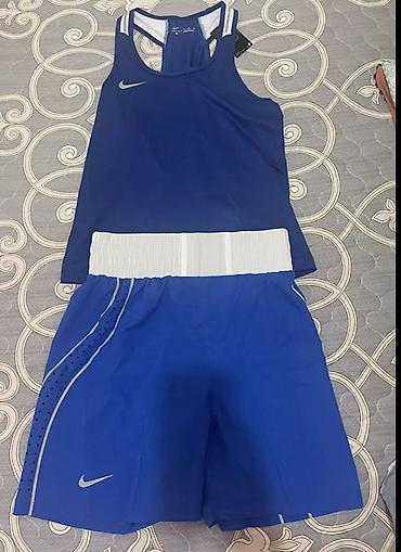 найк спортивка: Мужской спортивный костюм, M, Nike, Новый, цвет - Синий, Самовывоз, Платная доставка — 1