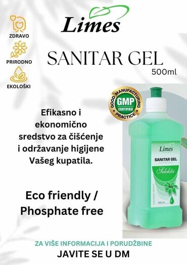nastavak za wc solju rudo: Limes Sanitar Gel u pakovanju od 500ml je efikasno sredstvo za