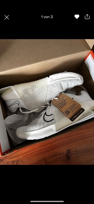 волейбольный обувь: Мужские кроссовки, 47, Nike, Новый, цвет - Белый, Бесплатная доставка, Платная доставка