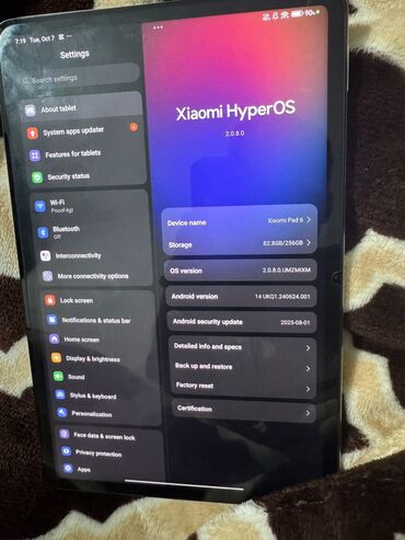 компьютер core i3: Планшет, Xiaomi, эс тутум 256 ГБ, 10" - 11", Wi-Fi, Колдонулган, Классикалык түсү - Күмүш