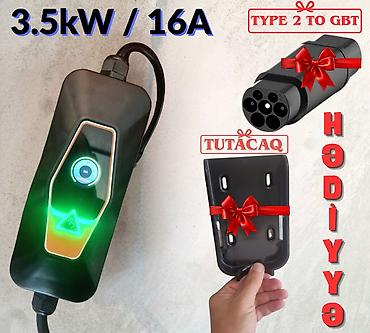 byd adapter: EV üçün daşıına bilən şarj cihazı – 3.5 kW / 16A Type 2 / GBT həm — 1