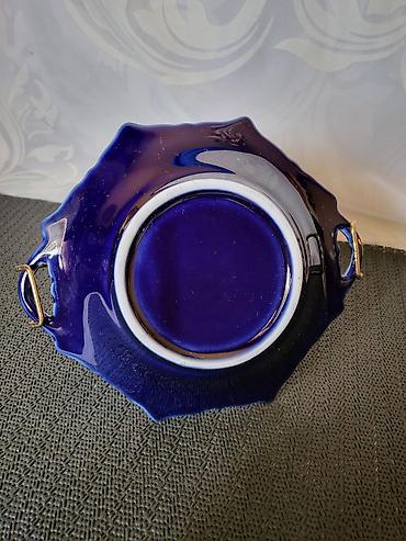 Ostali antikviteti: Korpa univerzalna iz 70ih.godina. Korpa porcelan,kobalt,pozlata bez — 14
