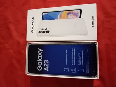 samsung a53: Samsung Galaxy A23 5G, Колдонулган, 64 ГБ, түсү - Ак, 2 SIM