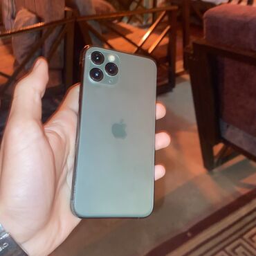 Apple iPhone: IPhone 11 Pro, 64 GB, Matte Midnight Green, Simsiz şarj, Face ID