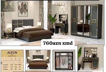 termo tek: ALTUN yataq dəsti Komplekt: - Çarpayı (başlıqla) - 3 qapılı şkaf – — 1