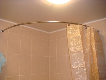 Шторки для ванной: Изогнутый карниз для душа из нержавеющей сталипредназначенный для — 3