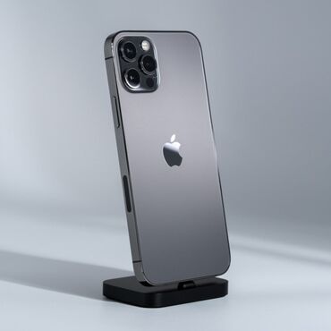 Apple iPhone: IPhone 12 Pro, Б/у, 128 ГБ, Защитное стекло, Чехол, Кабель, 80 %