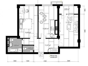 цены на недвижимость в бишкеке 2023: 3 комнаты, 73 м², Элитка, 16 этаж, Евроремонт