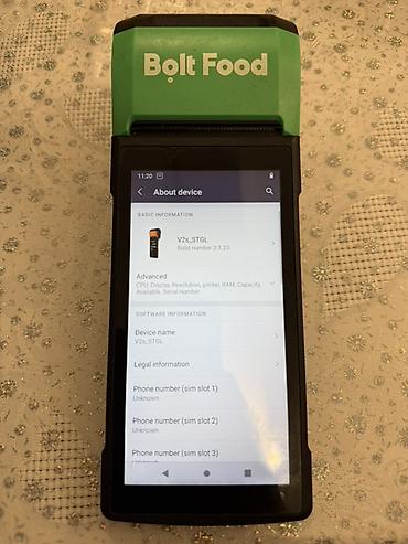 Kassa avadanlığı: SUNMI V2s simli/simsiz POS terminal Məhsul: V2s Wireless Data POS — 1