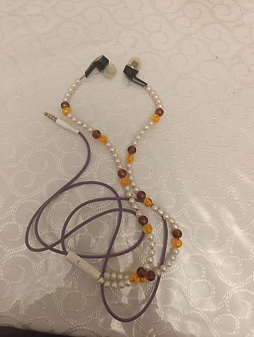 ipod mp3 player: Bəzəkli simli qulaqcıq - 3.5 mm AUX girişli, simli qulaqcıq - — 1