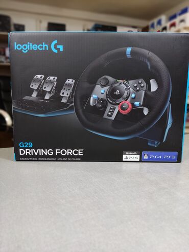 oyun sükanı g29: Logitech g29 driving force black. Ps3, ps4, ps5 üçün uygundur