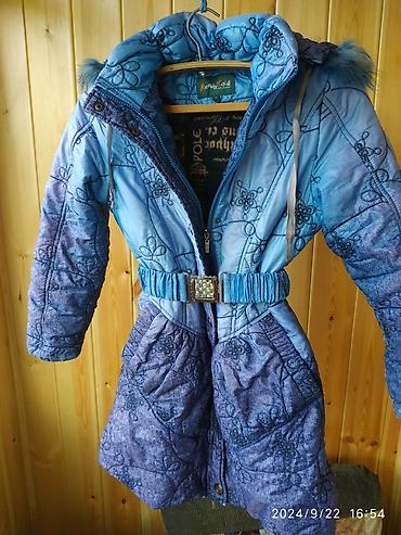 Верхняя одежда: Продаю детское теплое пальто на синтепоне, для девочки,с капюшоном — 9