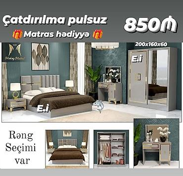 plasiq qapi: Yataq otağı dəsti – Moly Mebel Tərkib: - Çarpayı (başlıqla) - 2 ədəd — 1