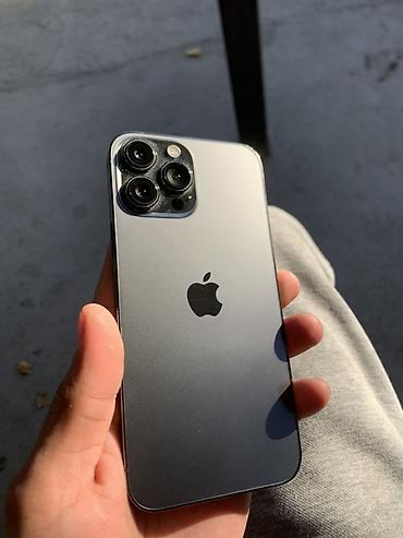 ea play: IPhone 13 Pro Max, Б/у, 1 ТБ, Графит, Зарядное устройство, Чехол, Кабель, 79 % — 1